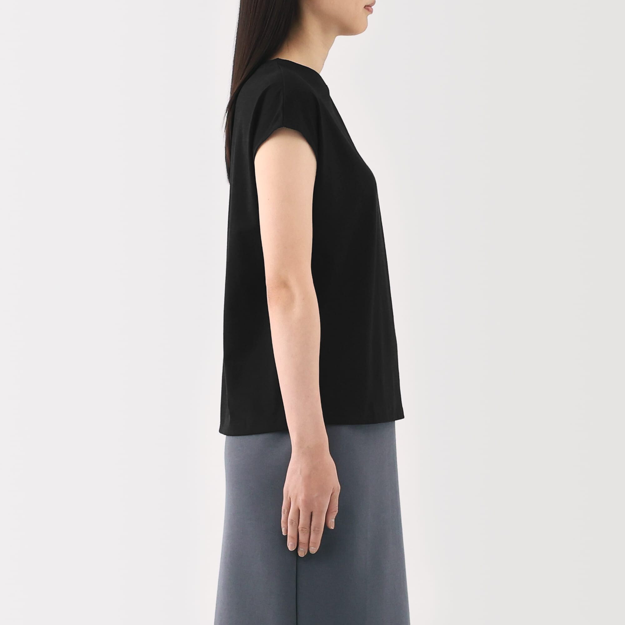 婦人　天竺編みフレンチスリーブＴシャツ