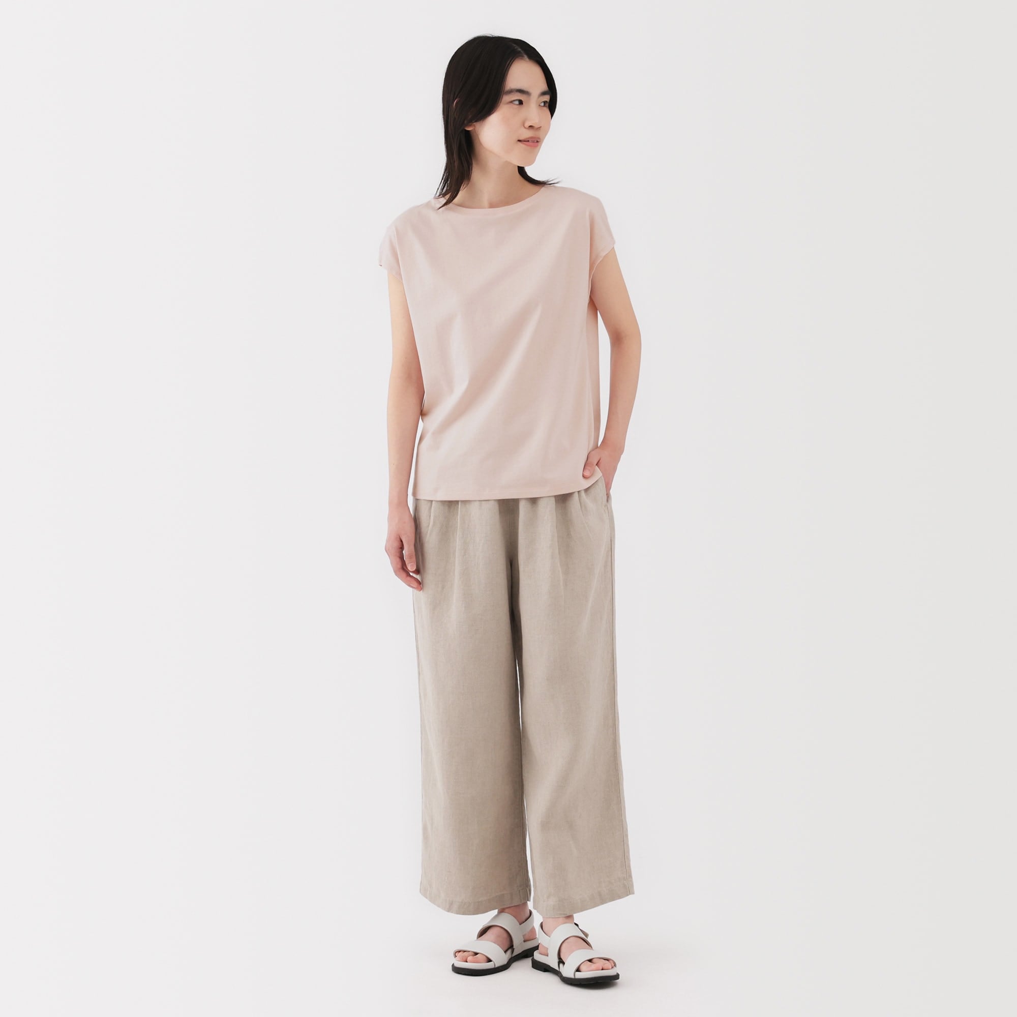 婦人　天竺編みフレンチスリーブＴシャツ