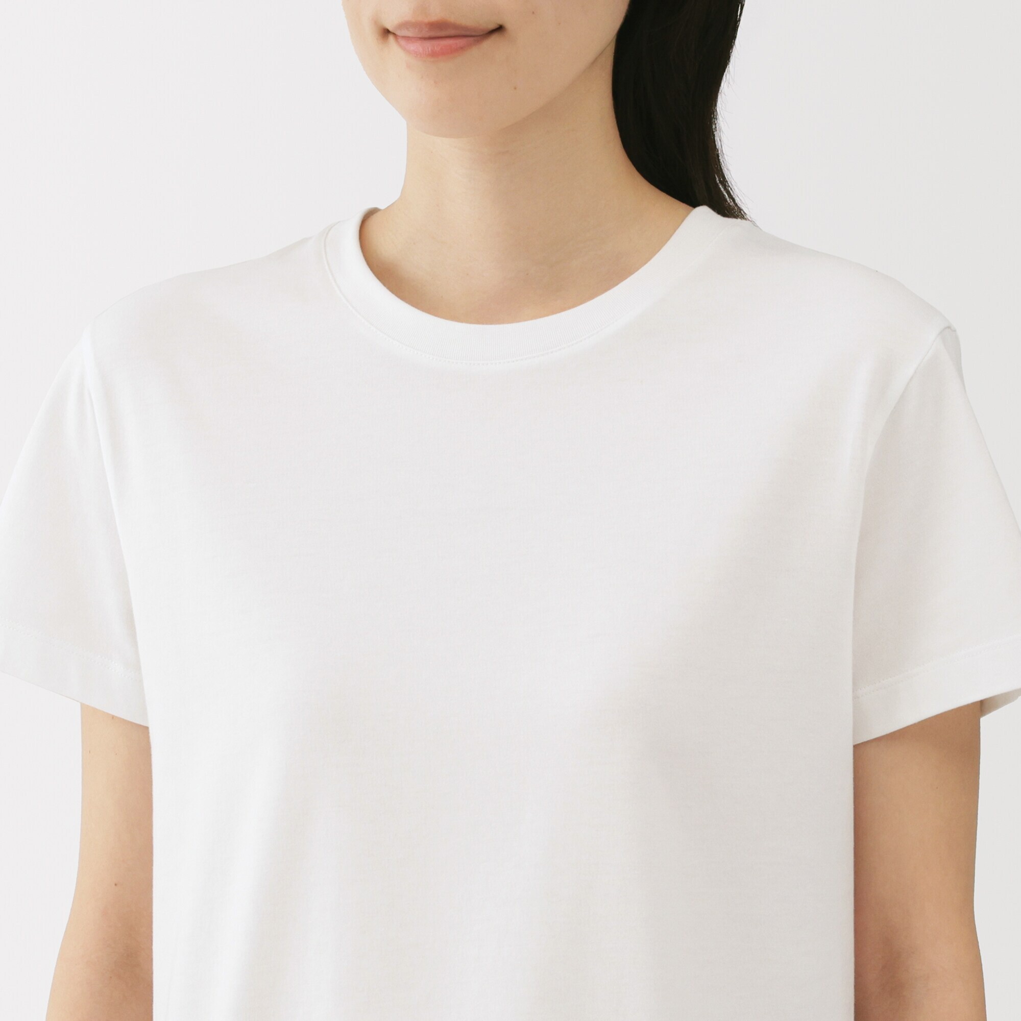 婦人　天竺編みクルーネック半袖Ｔシャツ