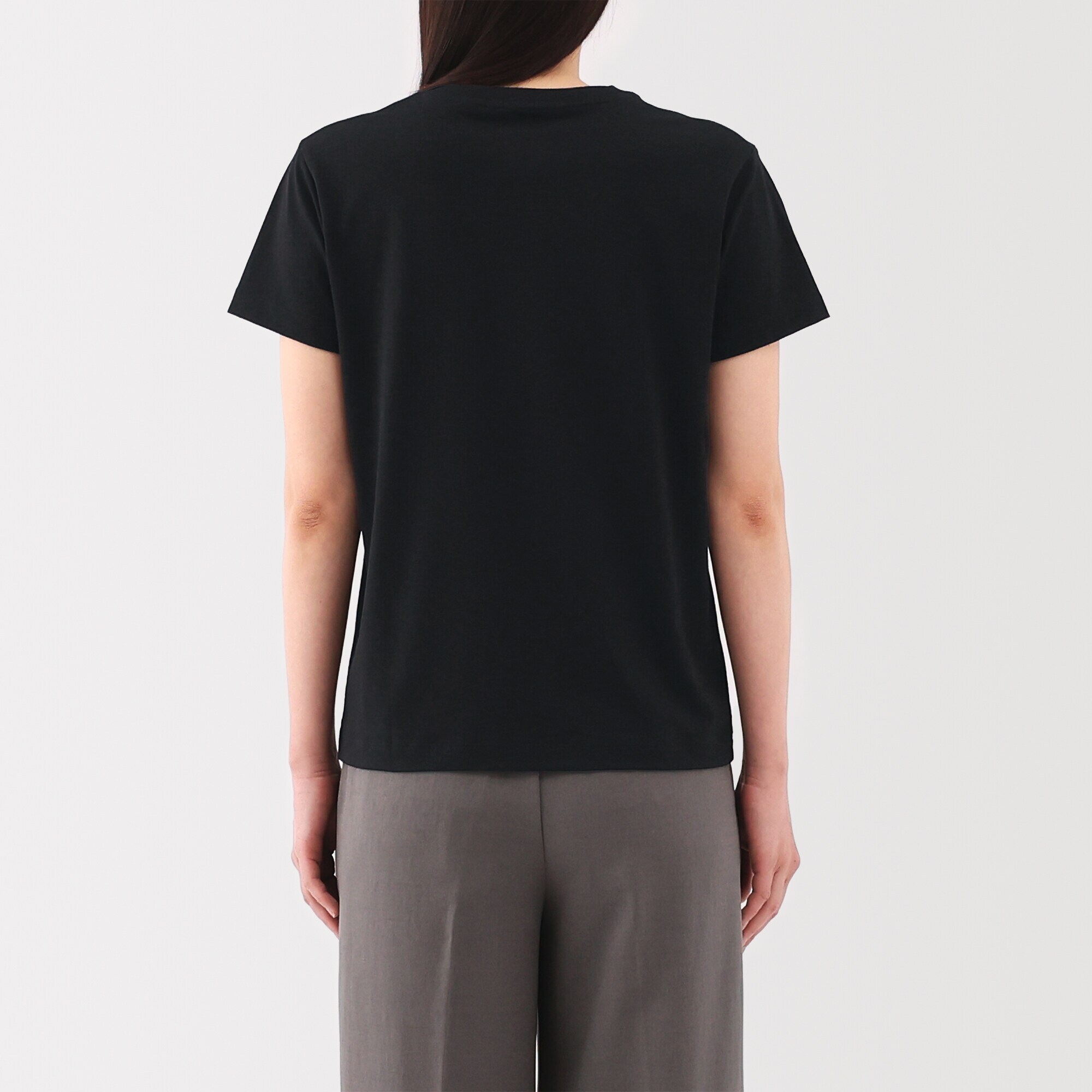 婦人　天竺編みクルーネック半袖Ｔシャツ