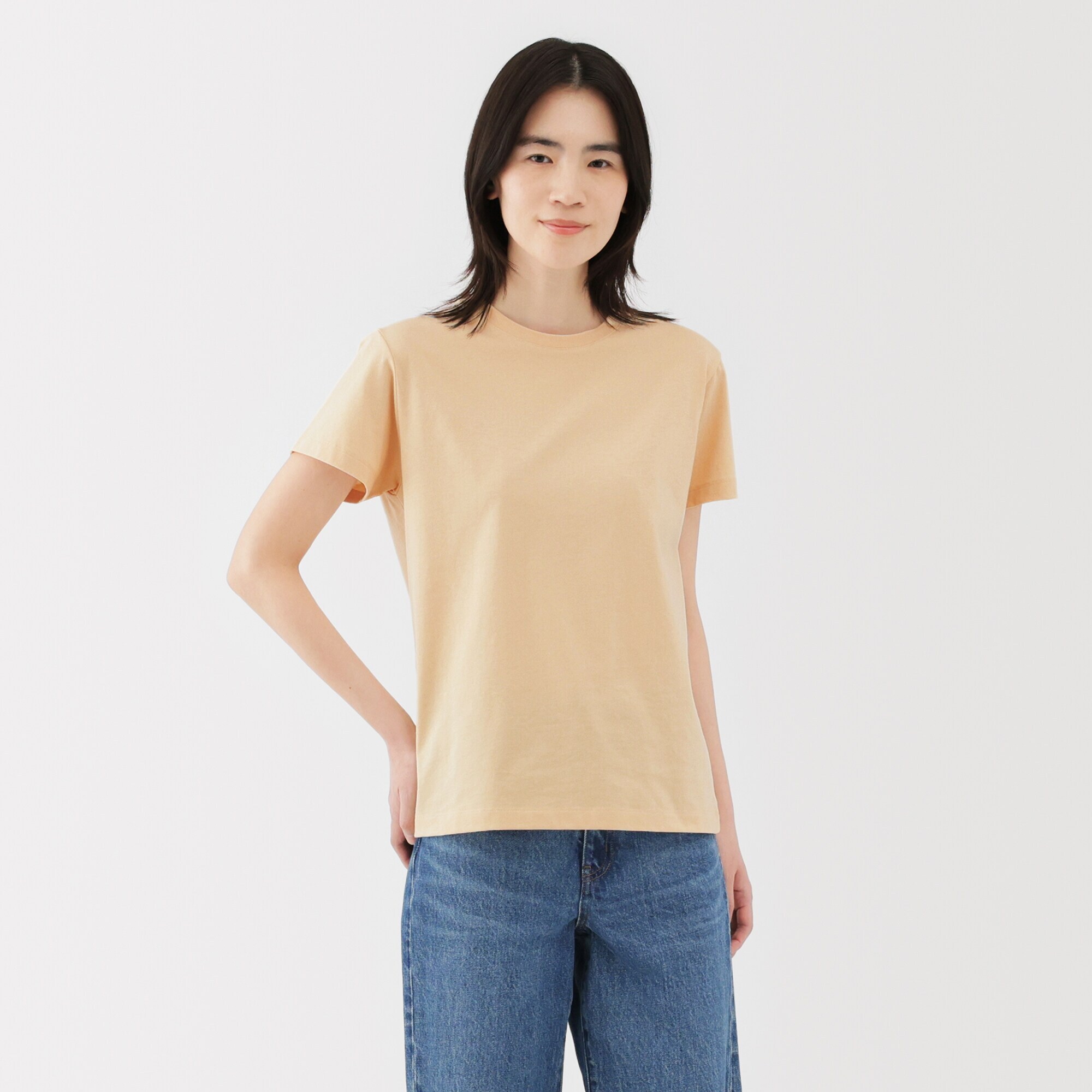 婦人　天竺編みクルーネック半袖Ｔシャツ