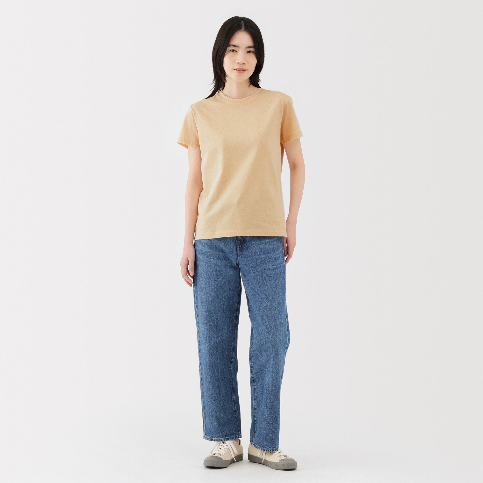 婦人　天竺編みクルーネック半袖Ｔシャツ