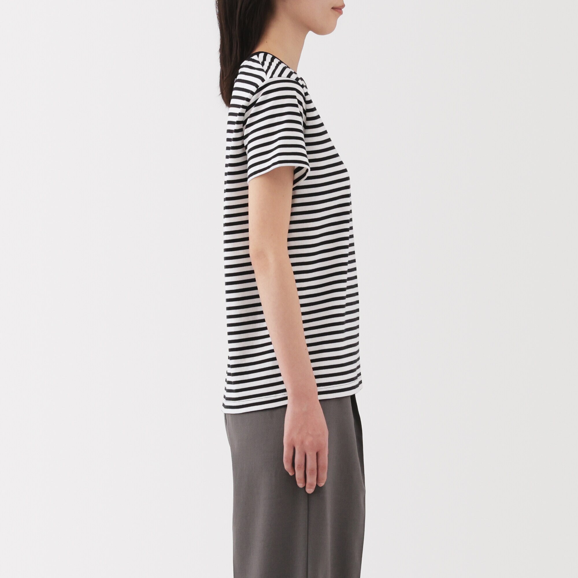 婦人　天竺編みクルーネック半袖Ｔシャツ