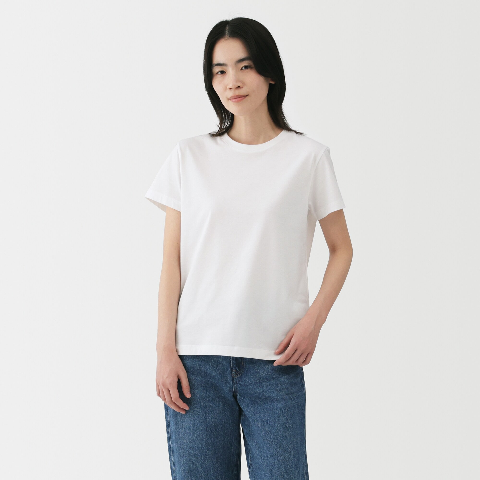 婦人 天竺編みクルーネック半袖Tシャツ | 無印良品