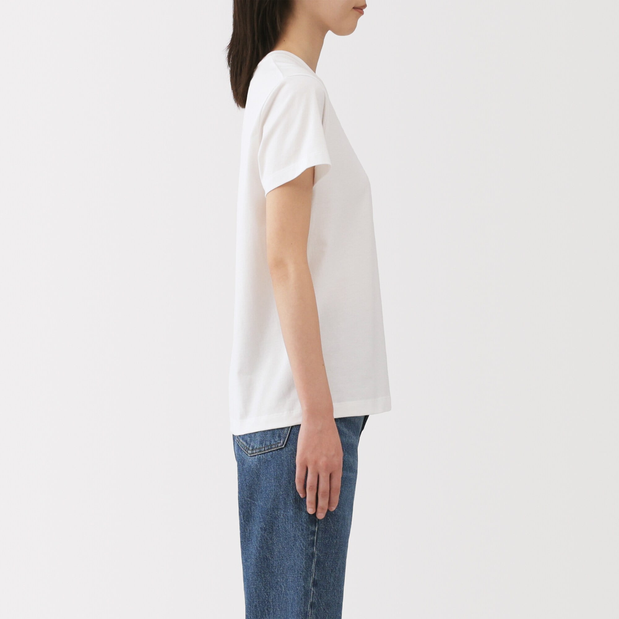 婦人　天竺編みクルーネック半袖Ｔシャツ