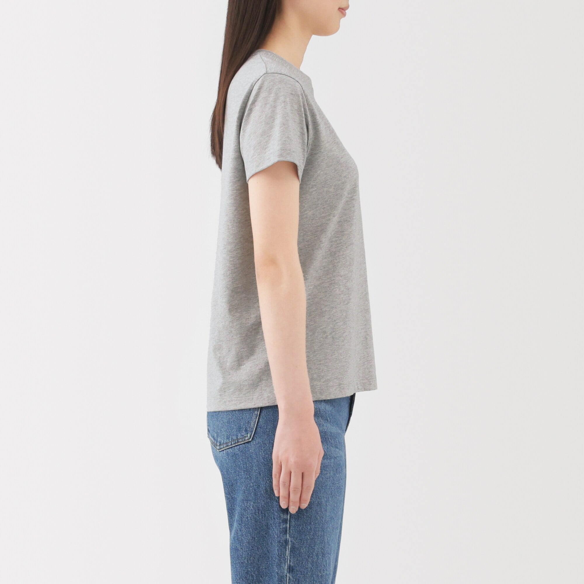 婦人　天竺編みクルーネック半袖Ｔシャツ