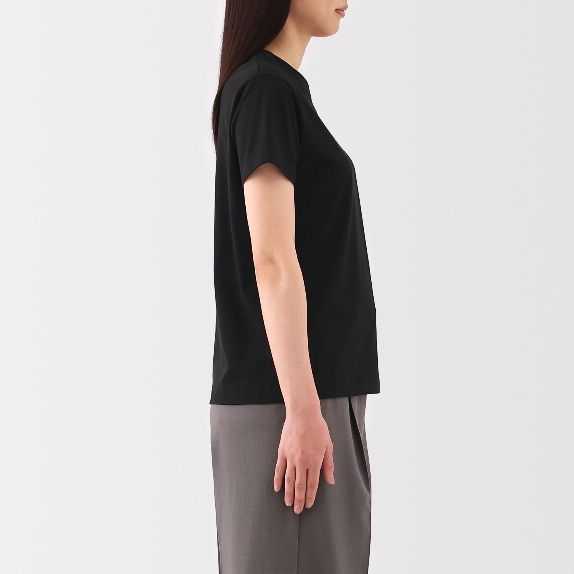 婦人　天竺編みクルーネック半袖Ｔシャツ