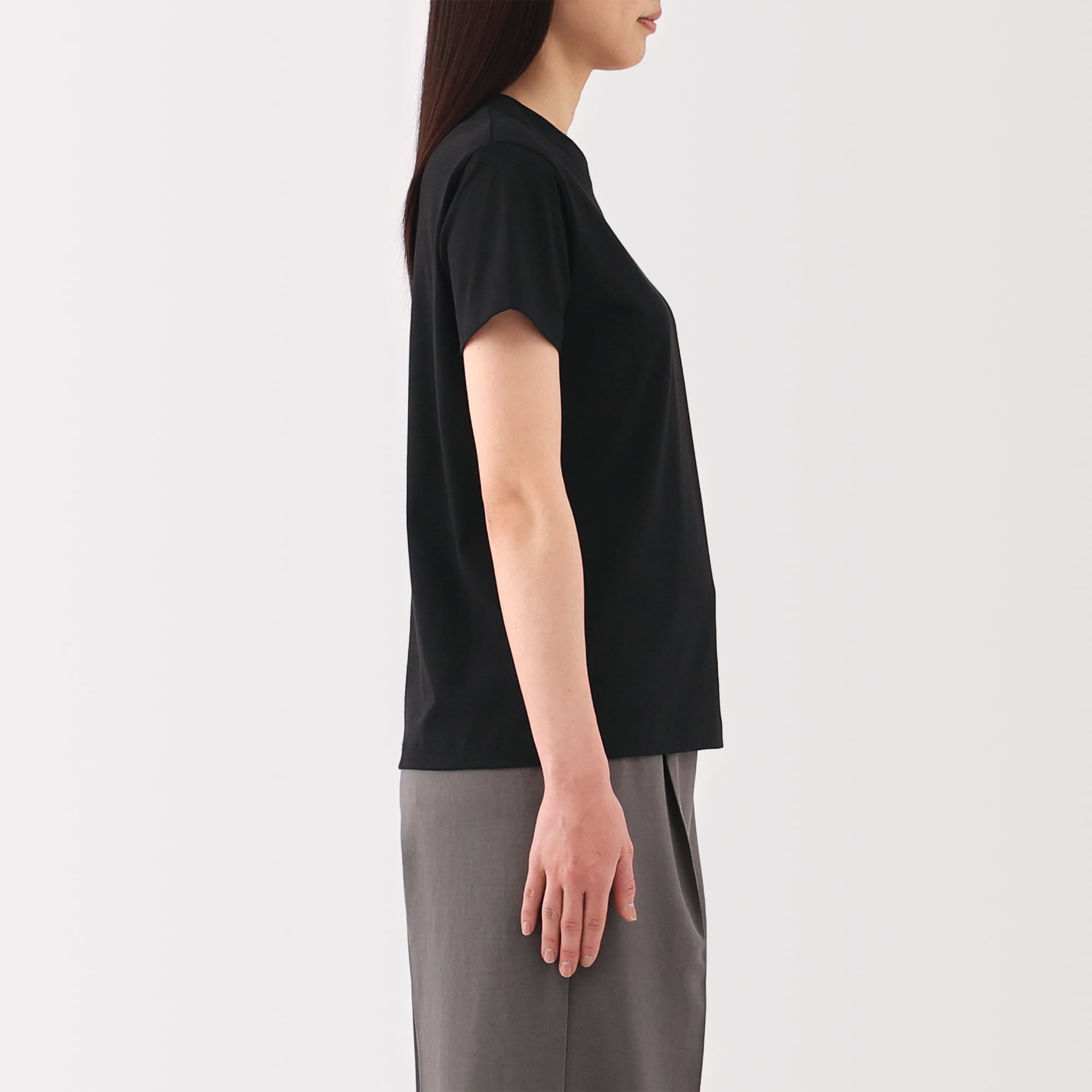 婦人　天竺編みクルーネック半袖Ｔシャツ