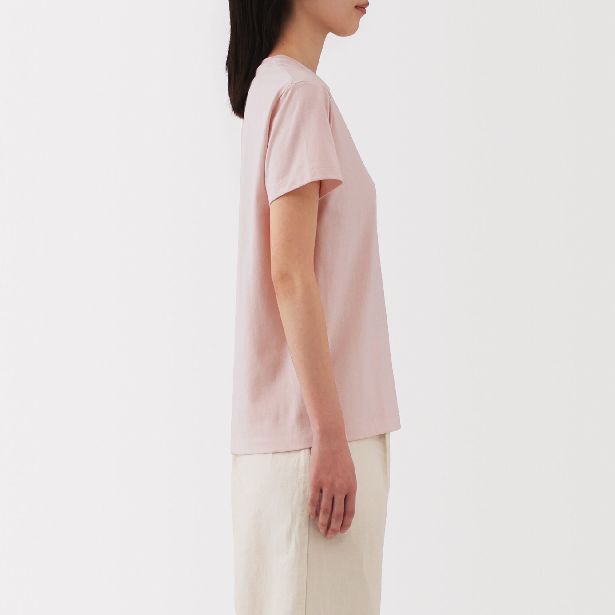 婦人　天竺編みクルーネック半袖Ｔシャツ