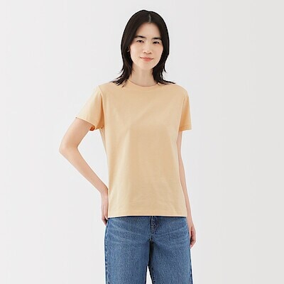 婦人　天竺編みクルーネック半袖Ｔシャツ
