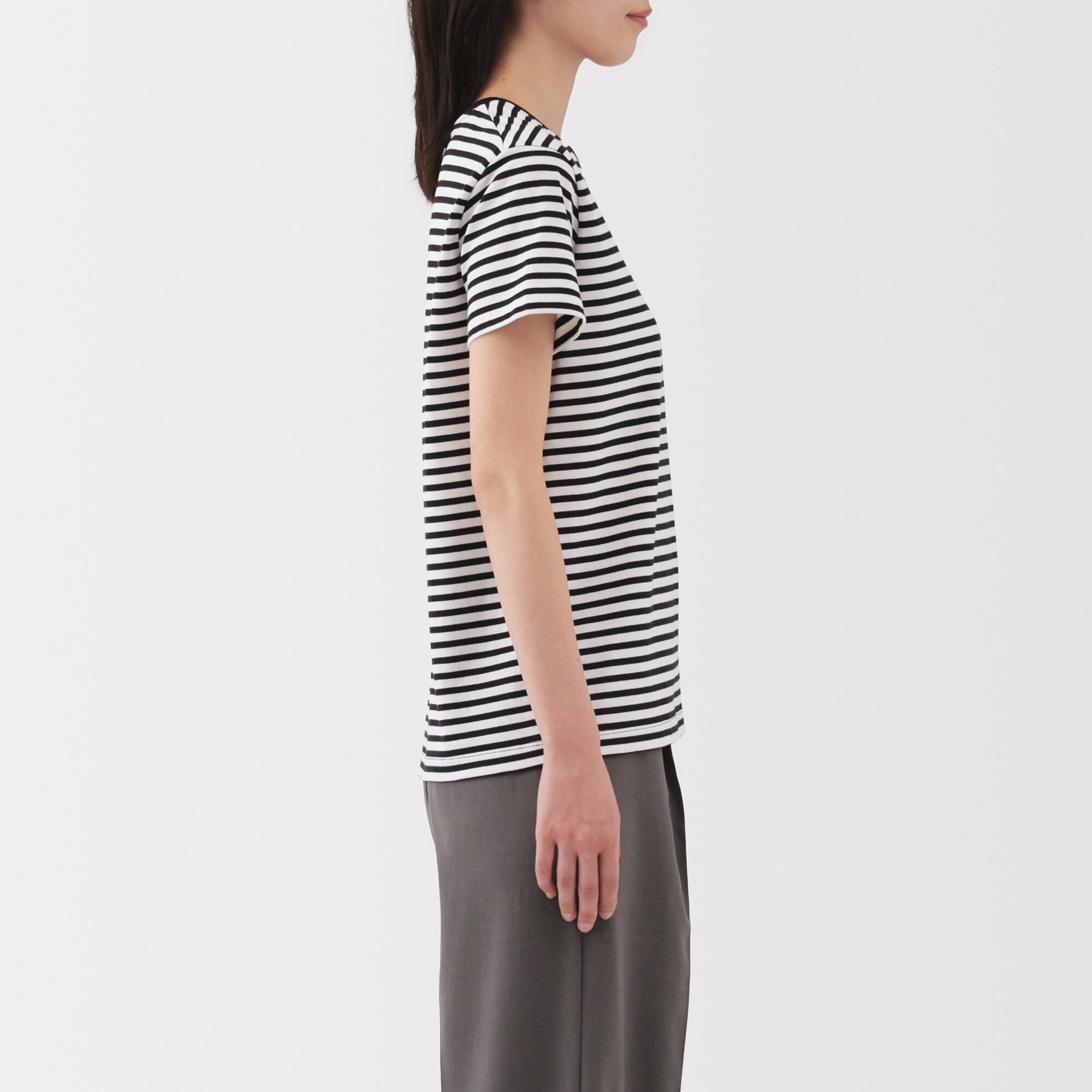 婦人　天竺編みクルーネック半袖Ｔシャツ