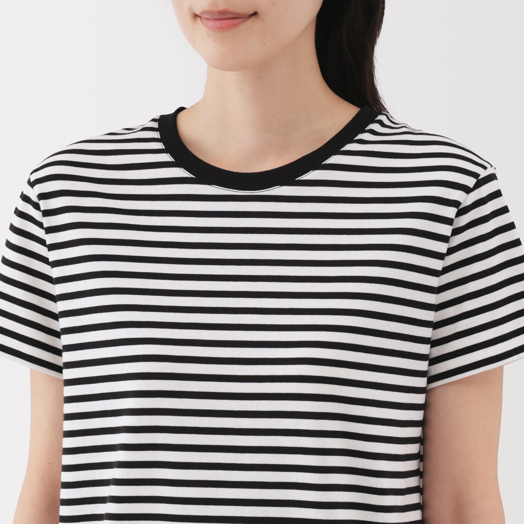 婦人　天竺編みクルーネック半袖Ｔシャツ