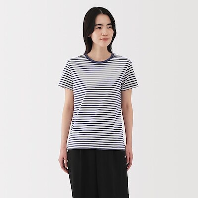 婦人　天竺編みクルーネック半袖Ｔシャツ