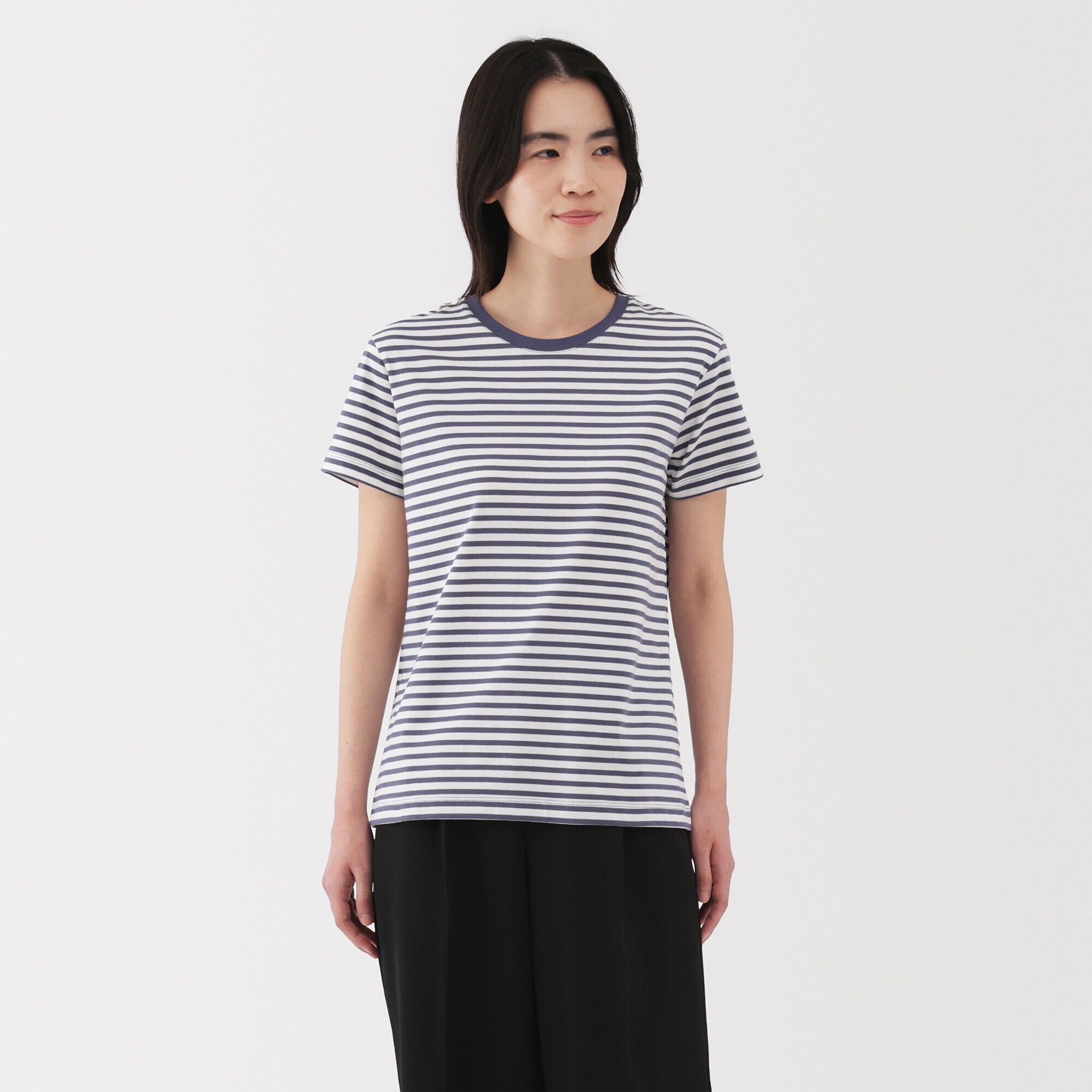 婦人　天竺編みクルーネック半袖Ｔシャツ