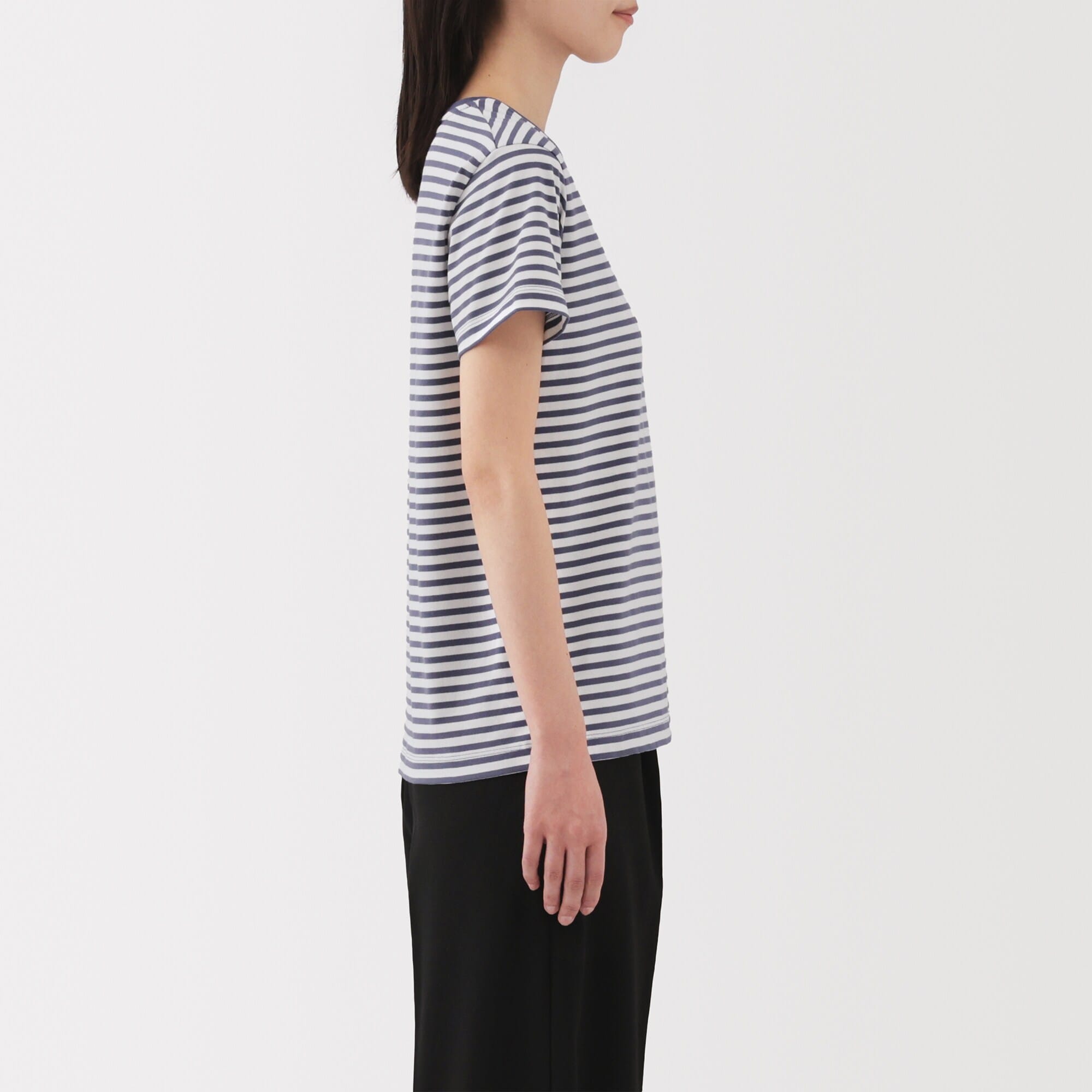 婦人　天竺編みクルーネック半袖Ｔシャツ