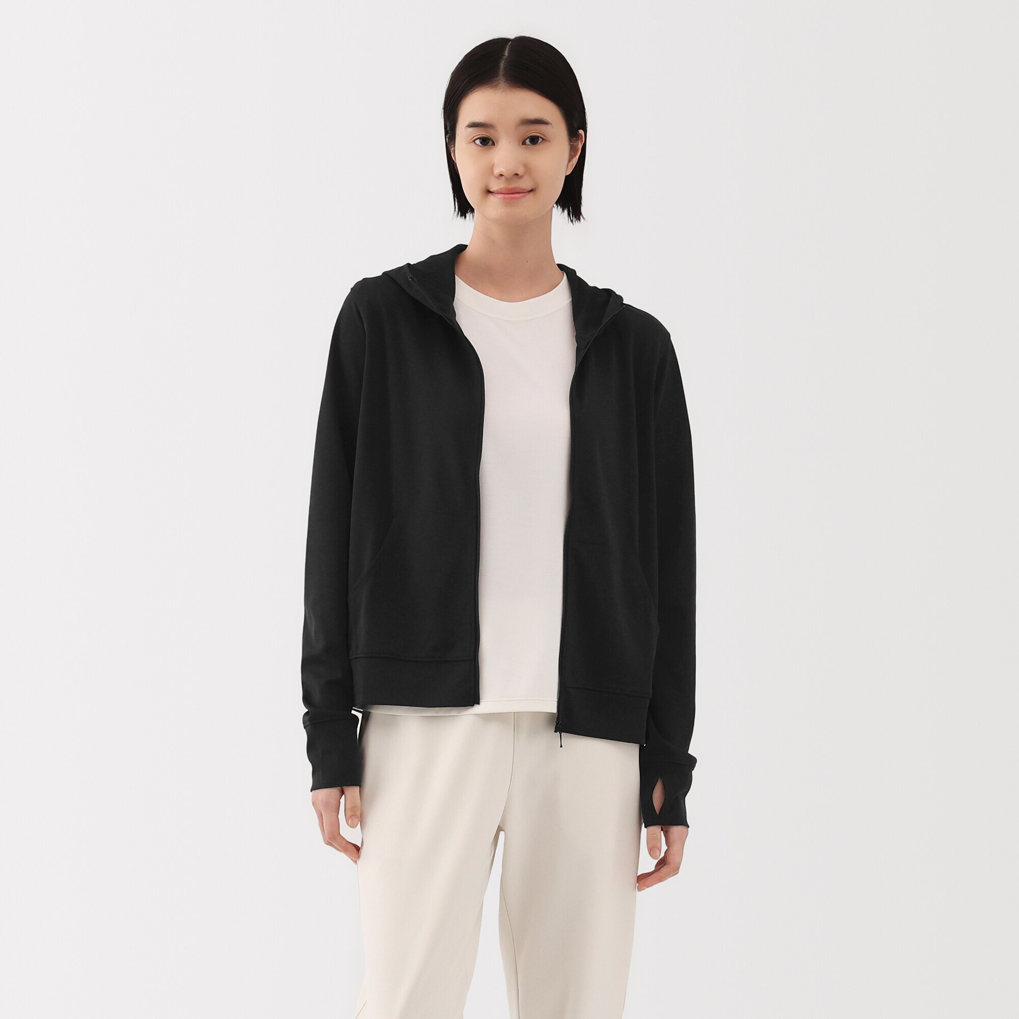 婦人　ＵＶカット乾きやすいフルジップパーカ