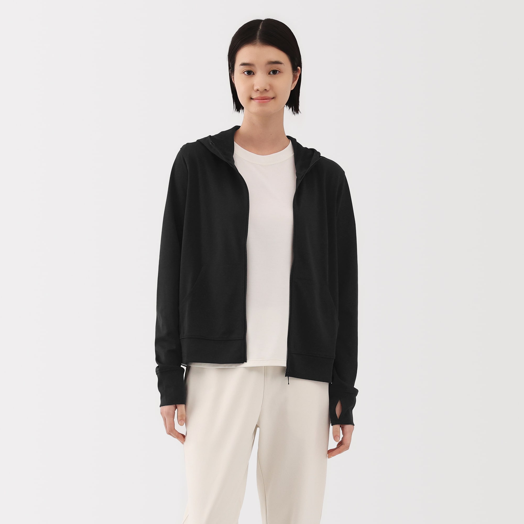 婦人　ＵＶカット乾きやすいフルジップパーカ