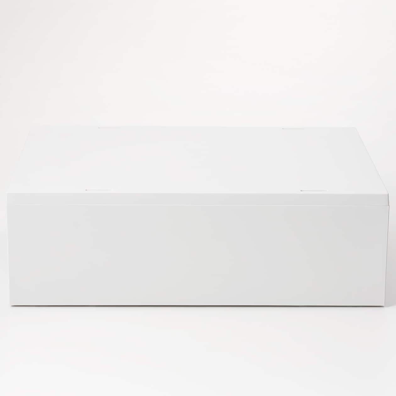 再生ポリプロピレン入り　小物収納ケース　中　引出２個　ホワイトグレー