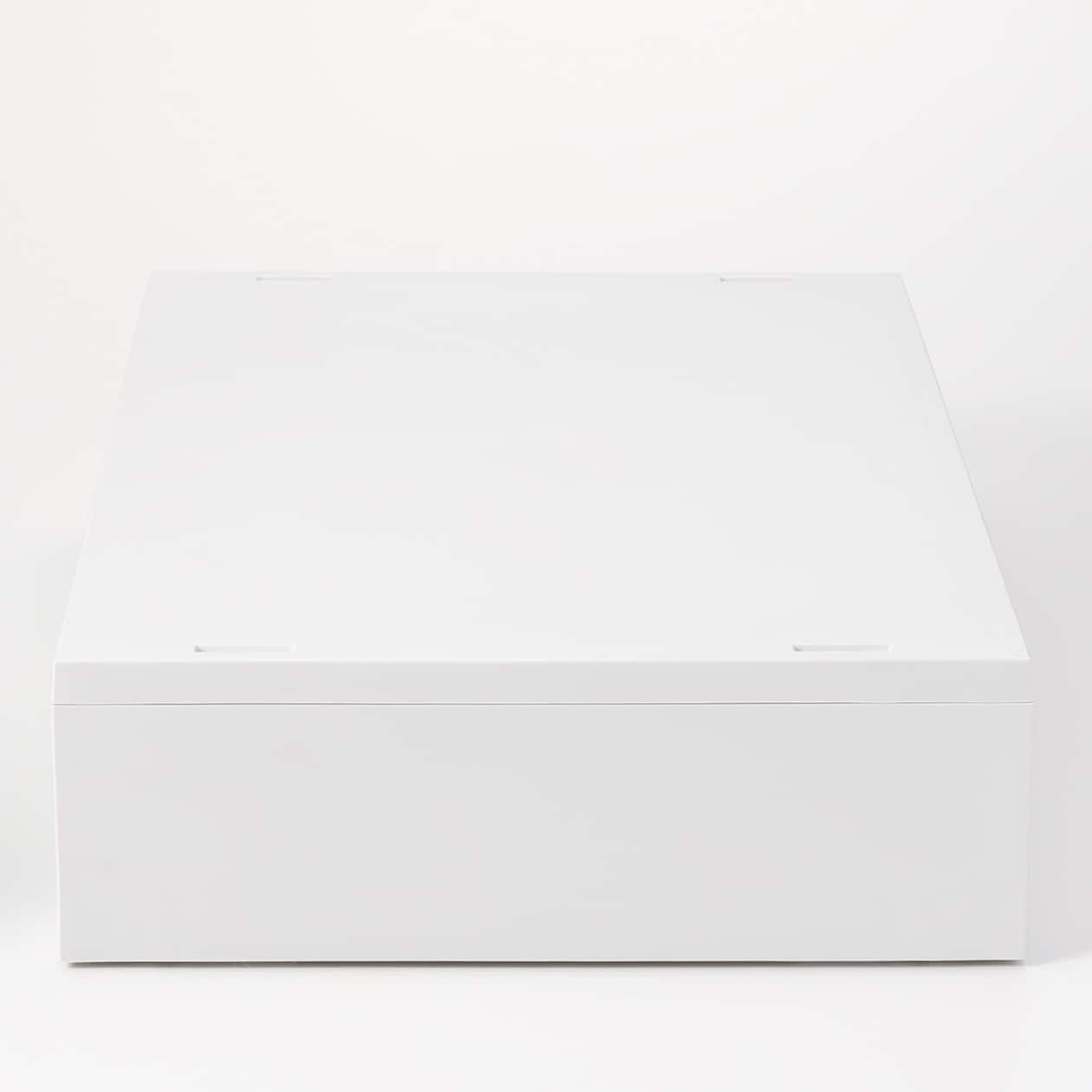 再生ポリプロピレン入り　小物収納ケース　ワイド　小　ホワイトグレー