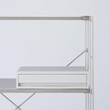 再生ポリプロピレン入り　小物収納ケース　ワイド　小　ホワイトグレー