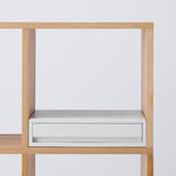 再生ポリプロピレン入り　小物収納ケース　ワイド　小　ホワイトグレー