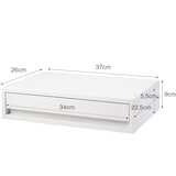 再生ポリプロピレン入り　小物収納ケース　ワイド　小　ホワイトグレー