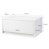 再生ポリプロピレン入り　小物収納ケース　ワイド　大　ホワイトグレー