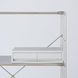 再生ポリプロピレン入り　小物収納ケース　ワイド　小　引出２個　ホワイトグレー