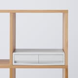 再生ポリプロピレン入り　小物収納ケース　ワイド　小　引出２個　ホワイトグレー