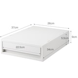 再生ポリプロピレン入り　小物収納ケース　小　ホワイトグレー