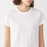 婦人　リネン混半袖Ｔシャツ