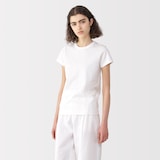 婦人　リネン混半袖Ｔシャツ