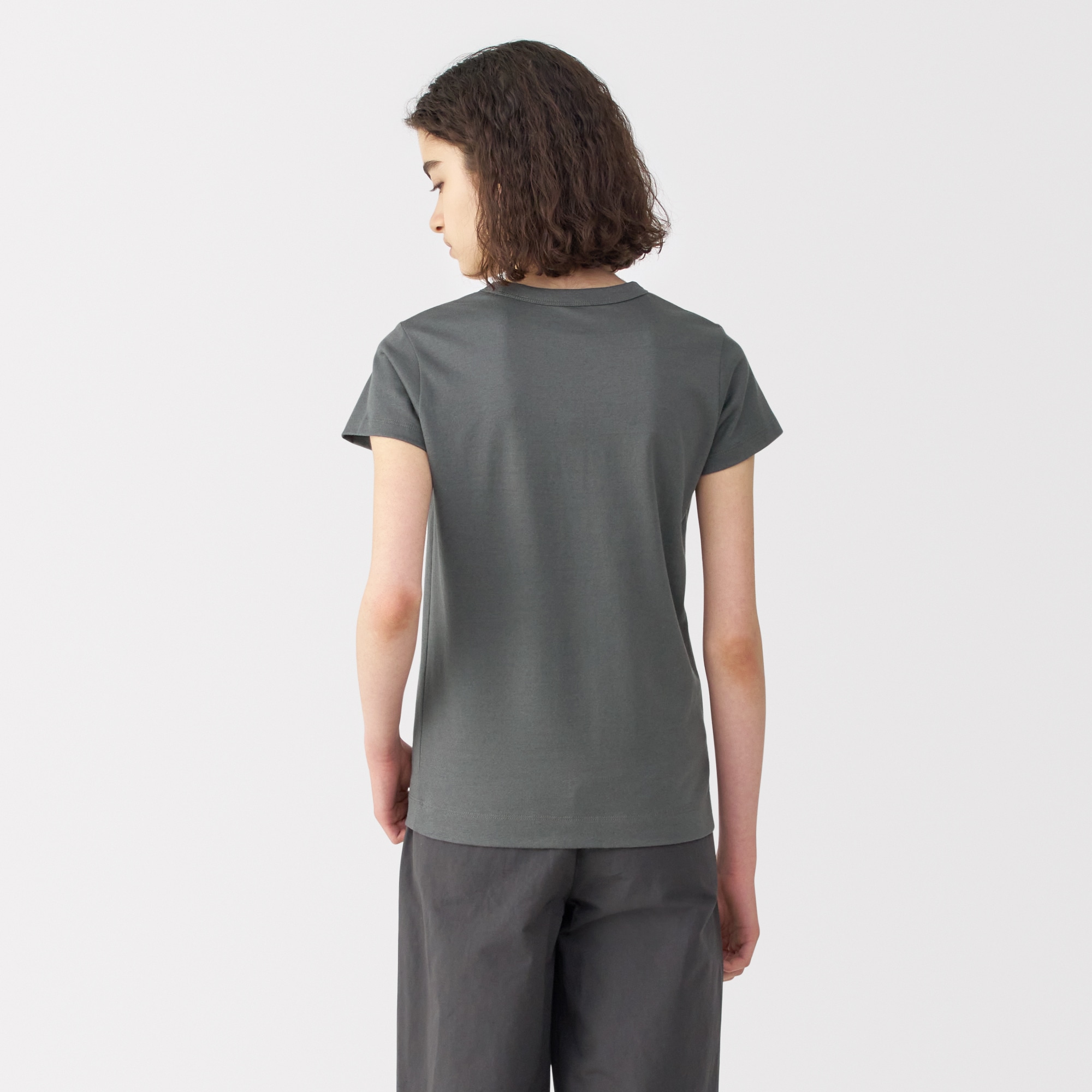 婦人　リネン混半袖Ｔシャツ