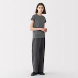 婦人　リネン混半袖Ｔシャツ