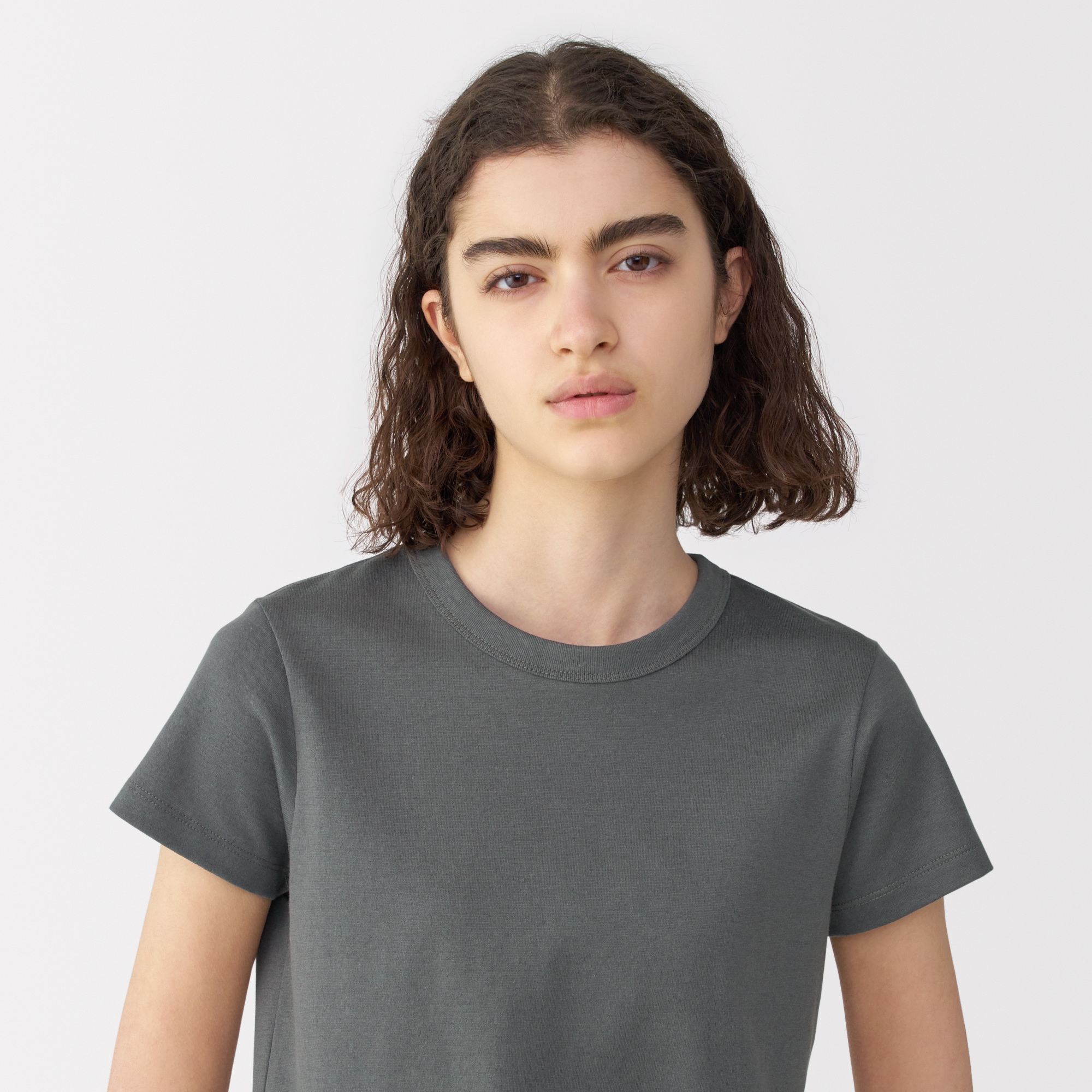 婦人　リネン混半袖Ｔシャツ