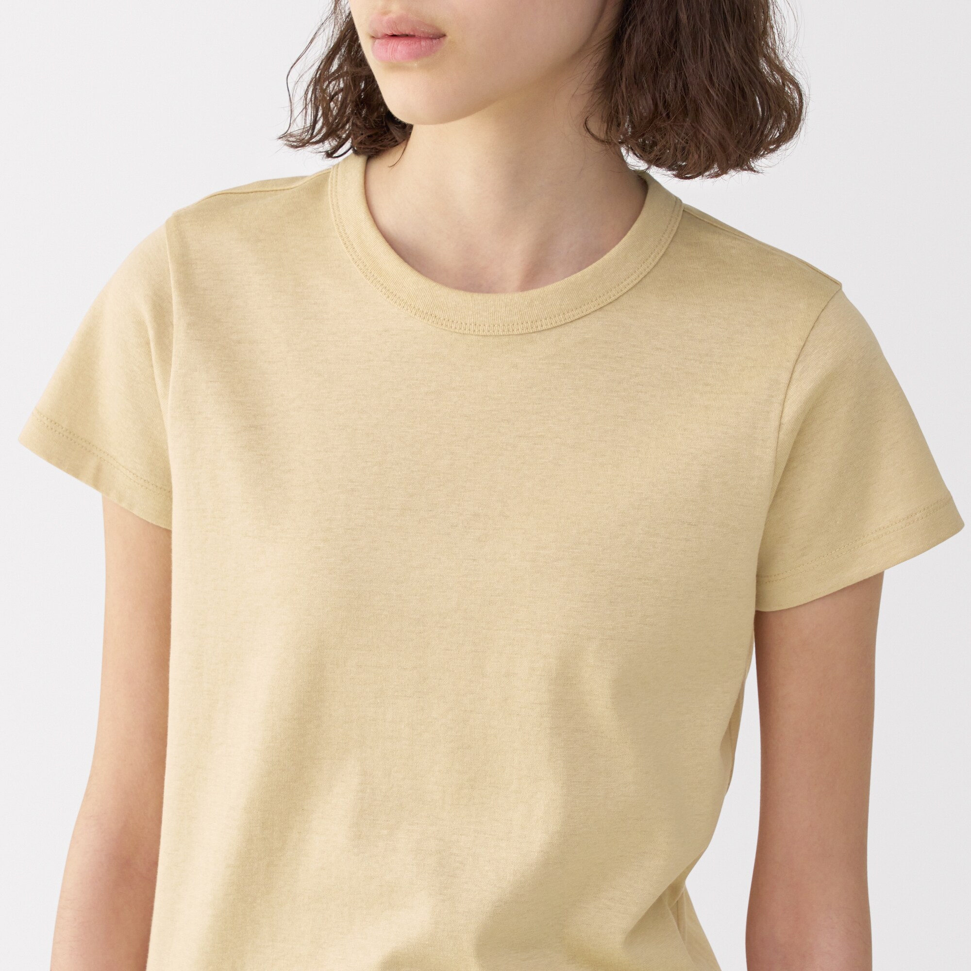 婦人　リネン混半袖Ｔシャツ