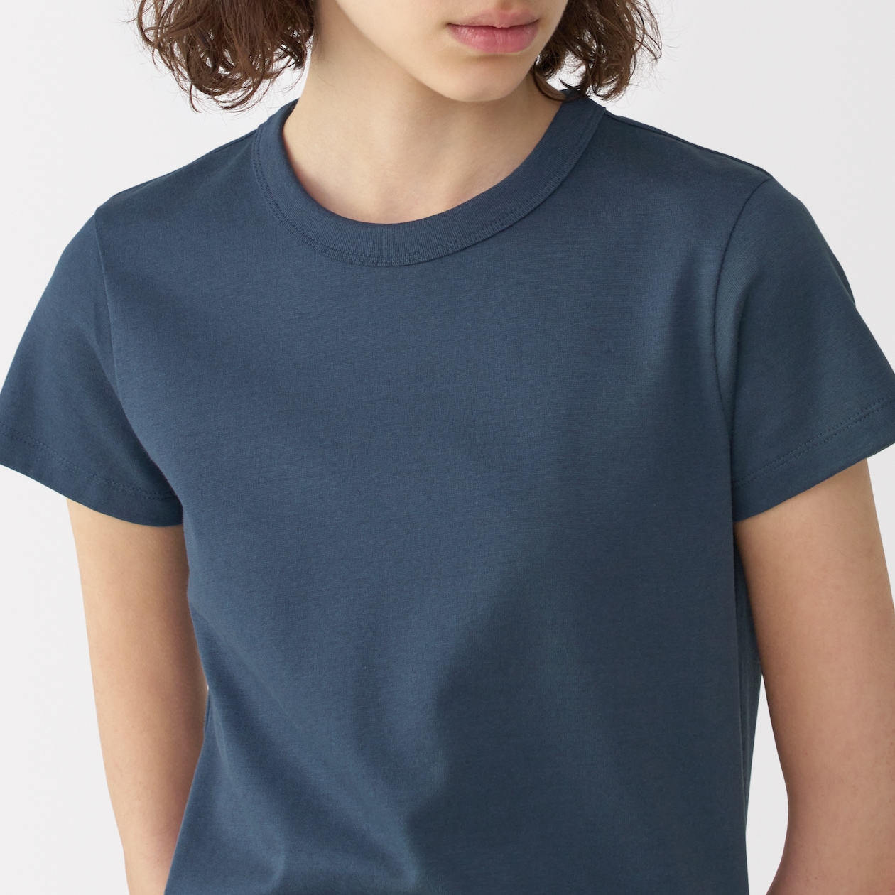 婦人　リネン混半袖Ｔシャツ