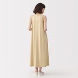 婦人　リネン混ノースリーブワンピース