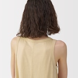 婦人　リネン混ノースリーブワンピース