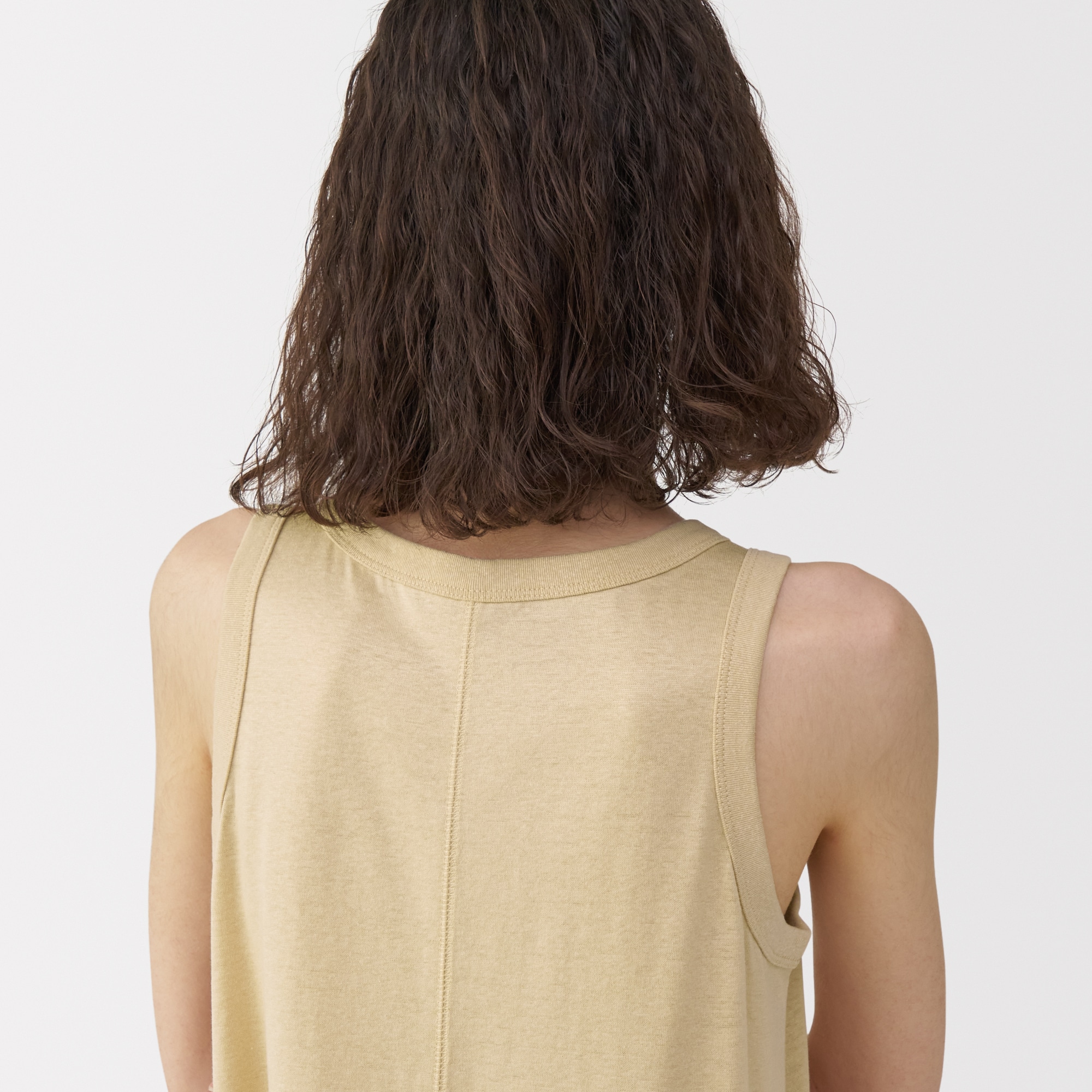 婦人　リネン混ノースリーブワンピース