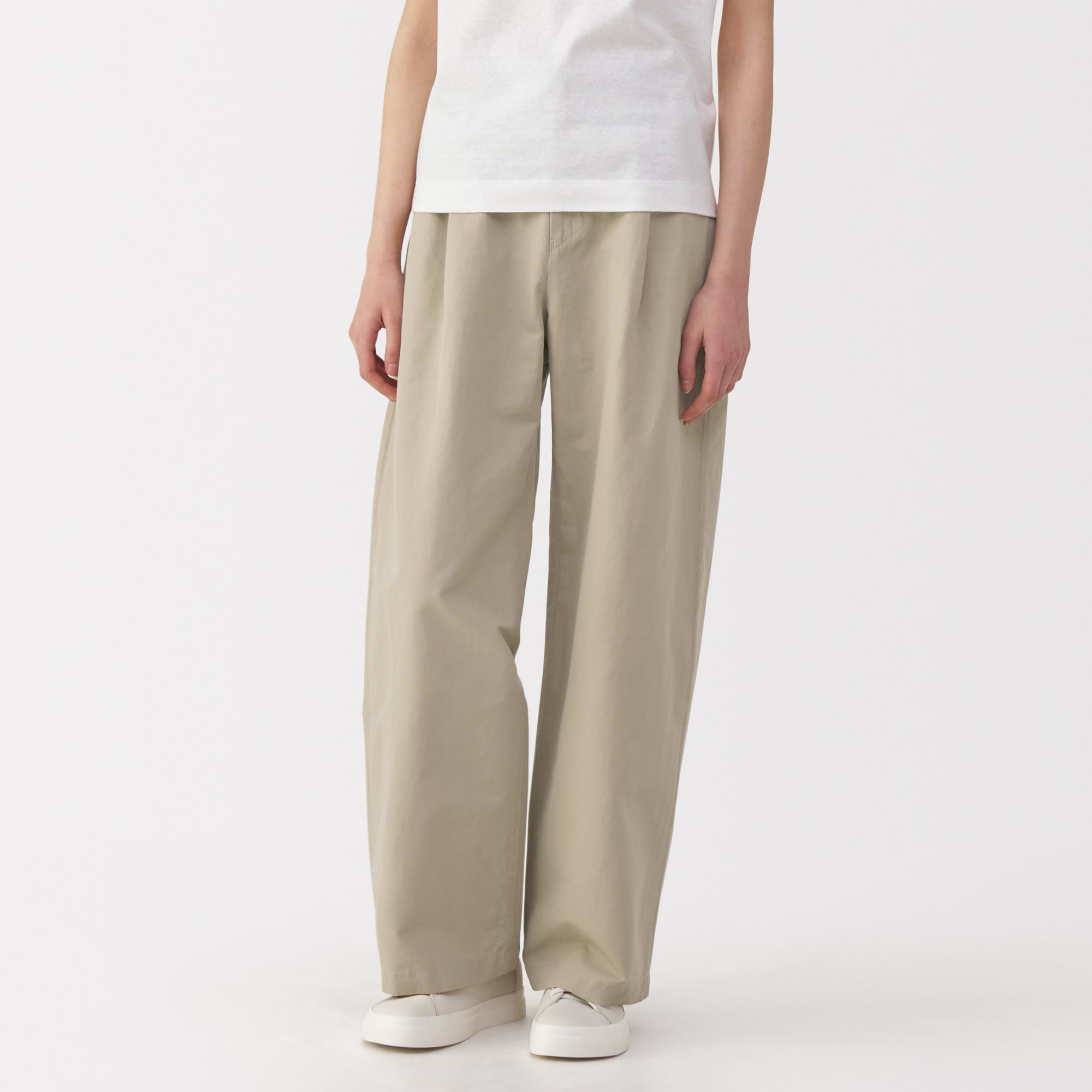 新品・タグ付き＊MUJI Labo 綿混タックワイドパンツ 64 - メルカリ