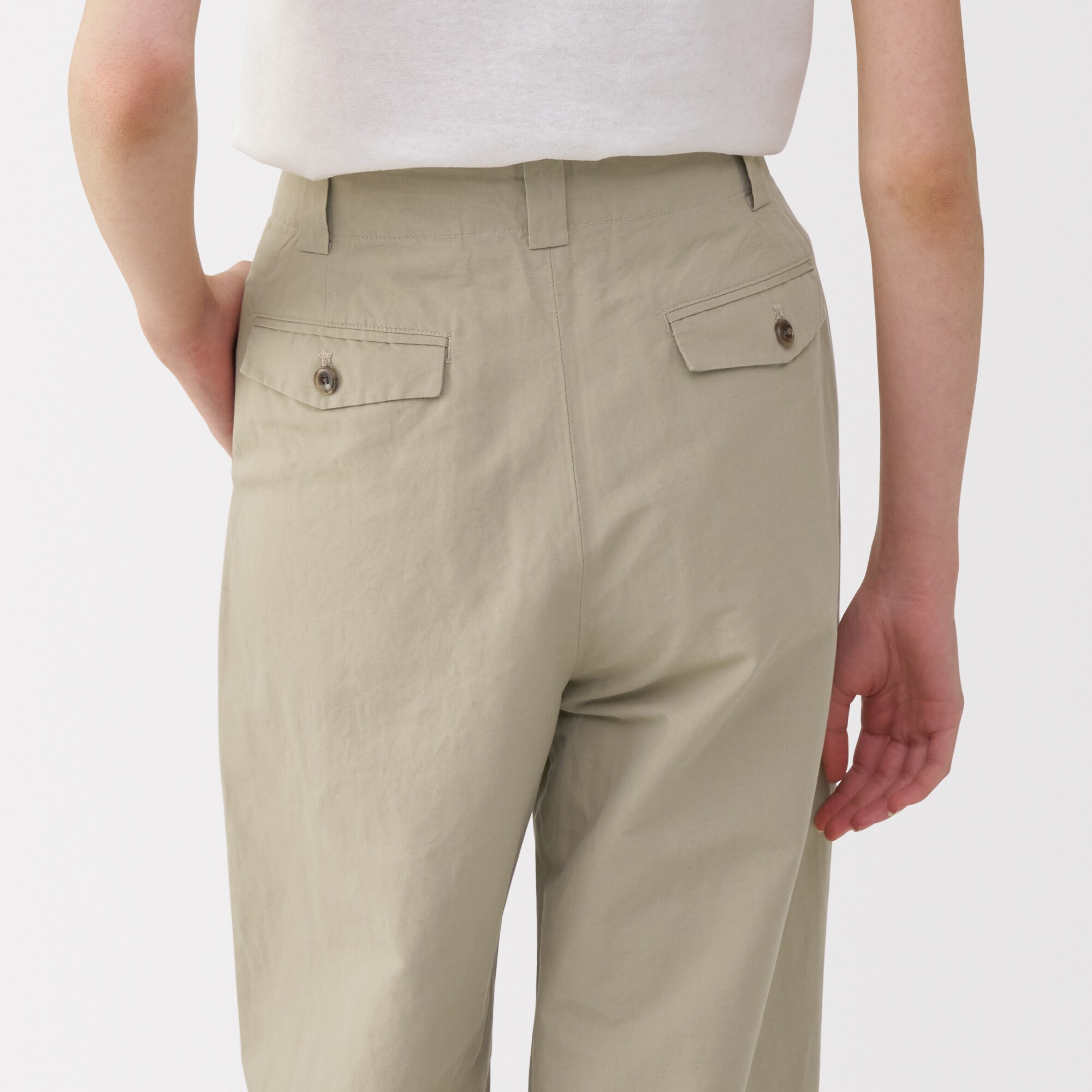 婦人 綿混タックワイドパンツ | 無印良品