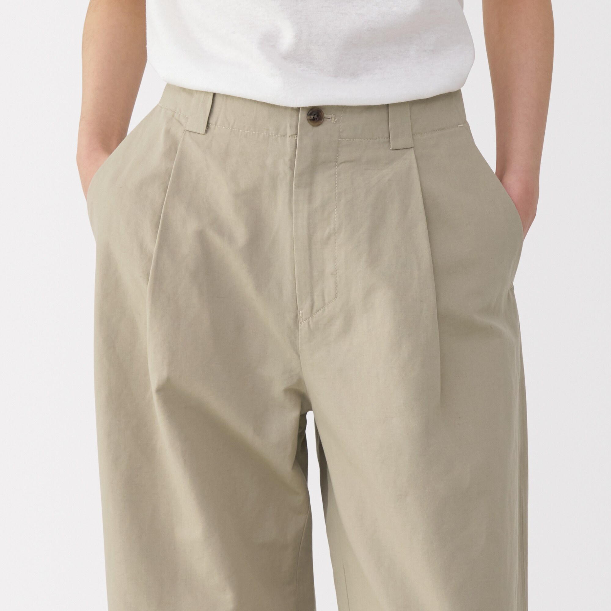 婦人 綿混タックワイドパンツ | 無印良品