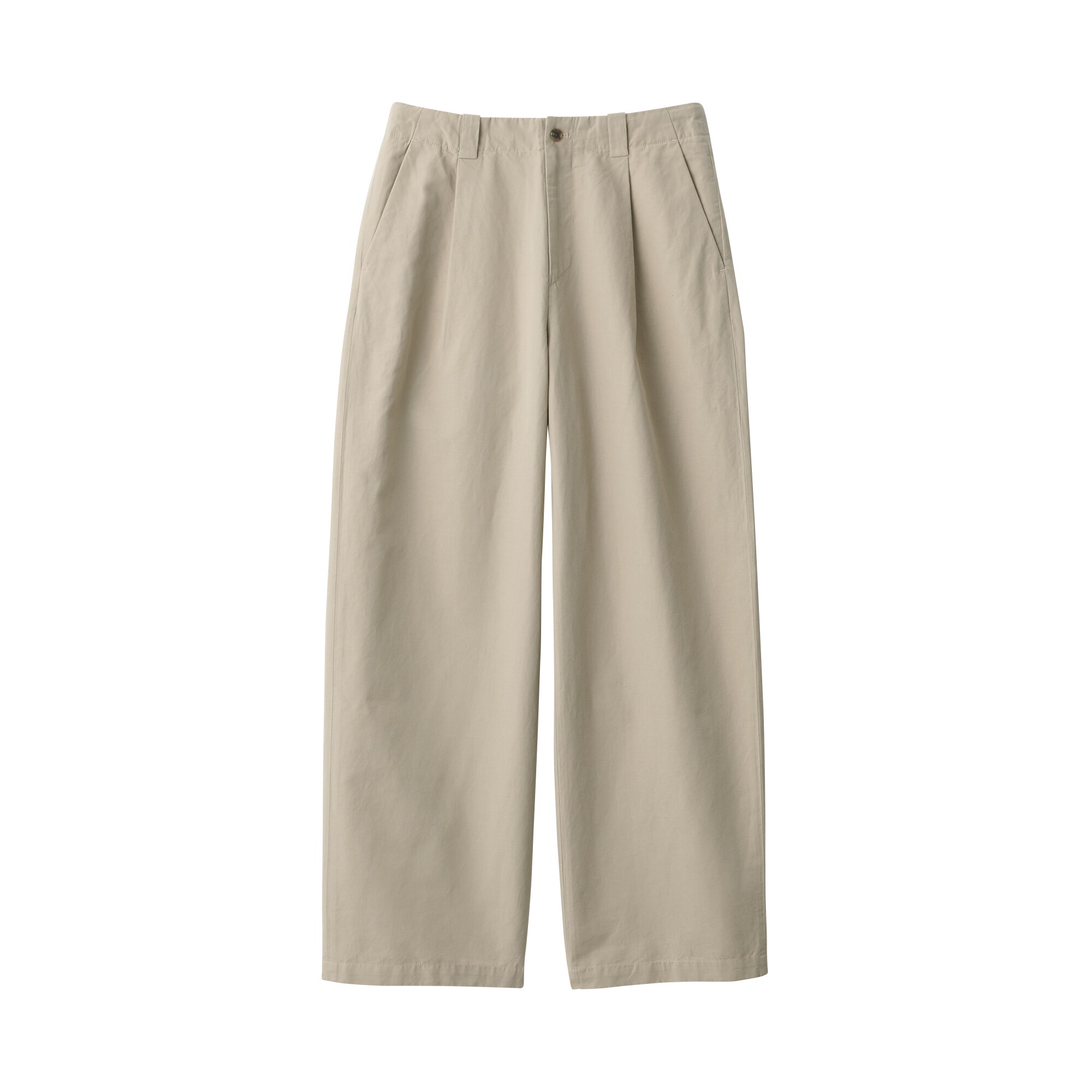 ＊新品・タグ付き＊MUJI Labo 綿混タックワイドパンツ 64 婦人 綿混タックワイドパンツ | 無印良品