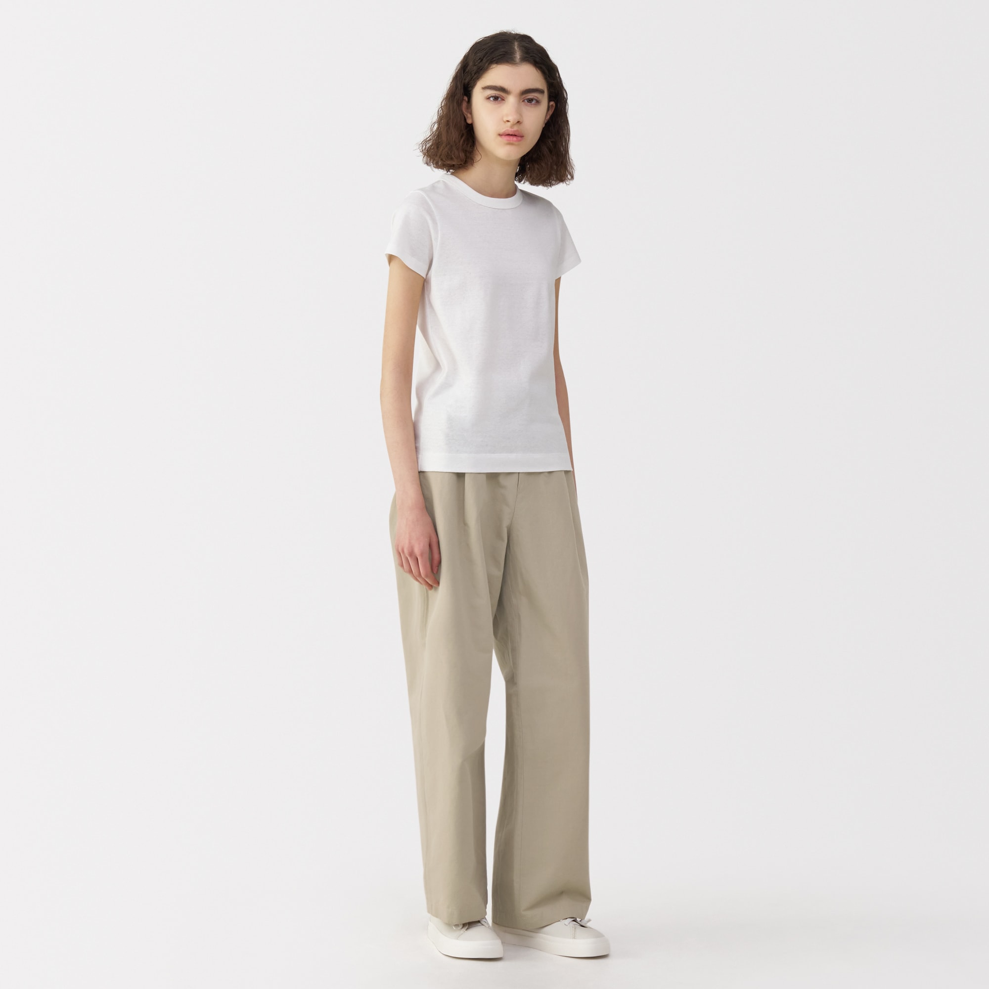 ＊新品・タグ付き＊MUJI Labo 綿混タックワイドパンツ 64 婦人 綿混タックワイドパンツ | 無印良品