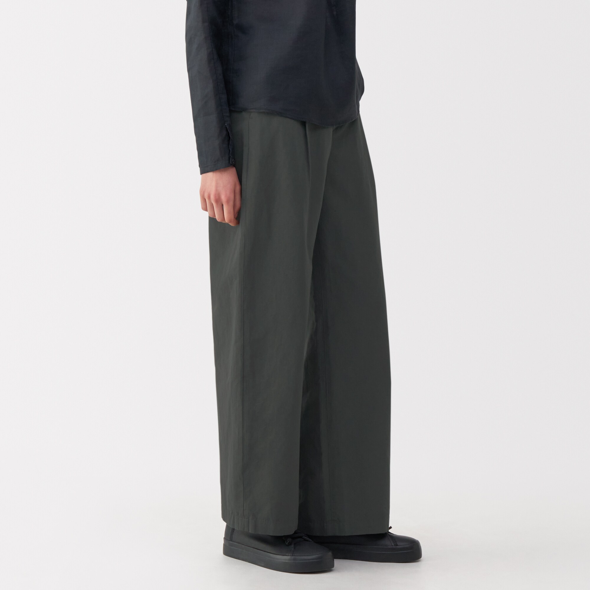 婦人 綿混タックワイドパンツ | 無印良品