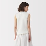 婦人　リネンシルクノースリーブシャツ