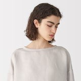 婦人　リネンシルク長袖ブラウス