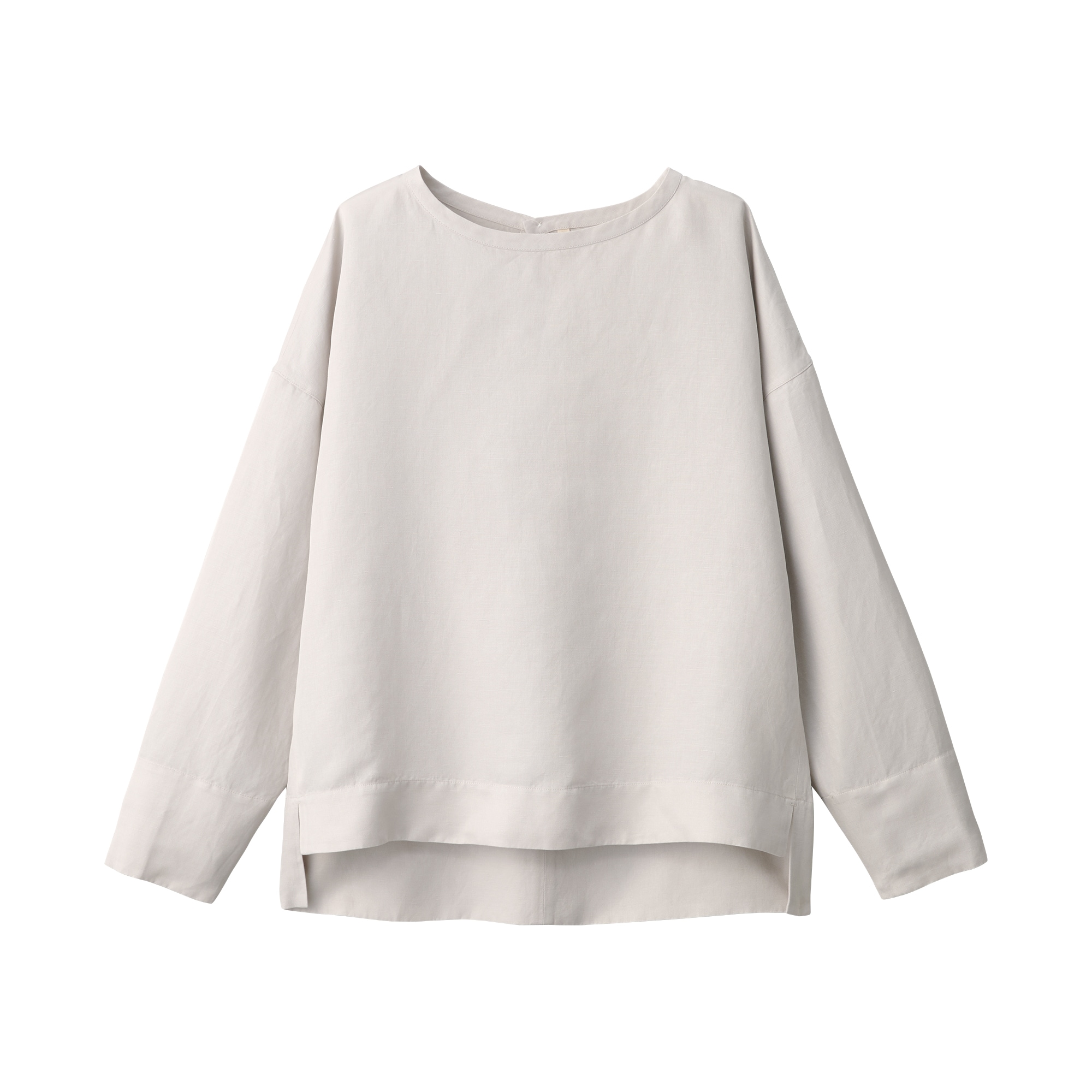 婦人　リネンシルク長袖ブラウス