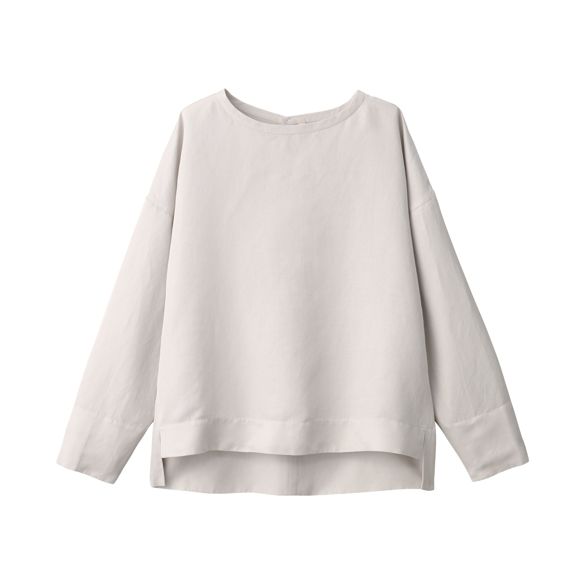 婦人　リネンシルク長袖ブラウス